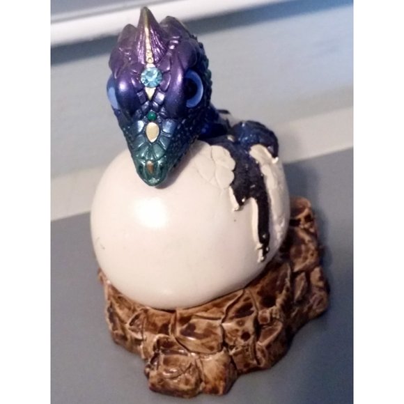 Windstone Editions Hatching Dragon Egg Figurine Peacock Peña 1984 - Picture 2 of 11